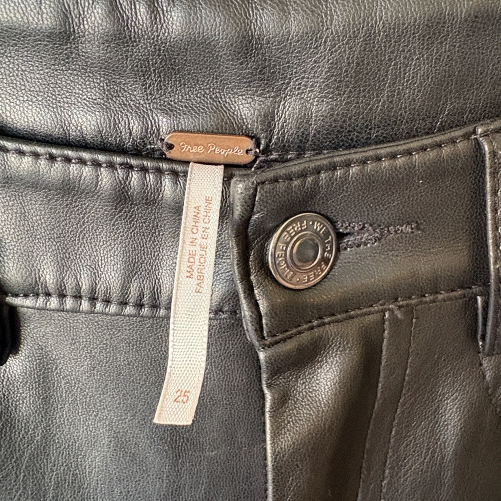 Free People Faux Leather Skinny Pants - Picture 10 of 16